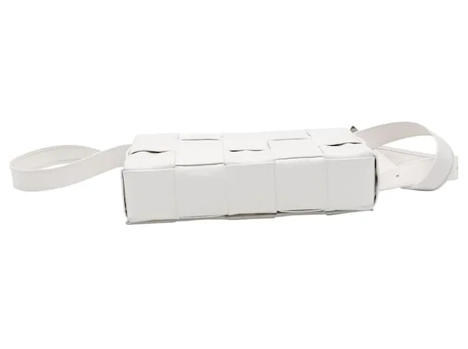 Bottega Veneta Cassette Bag en piel de becerro blanca Cuero Blanco 