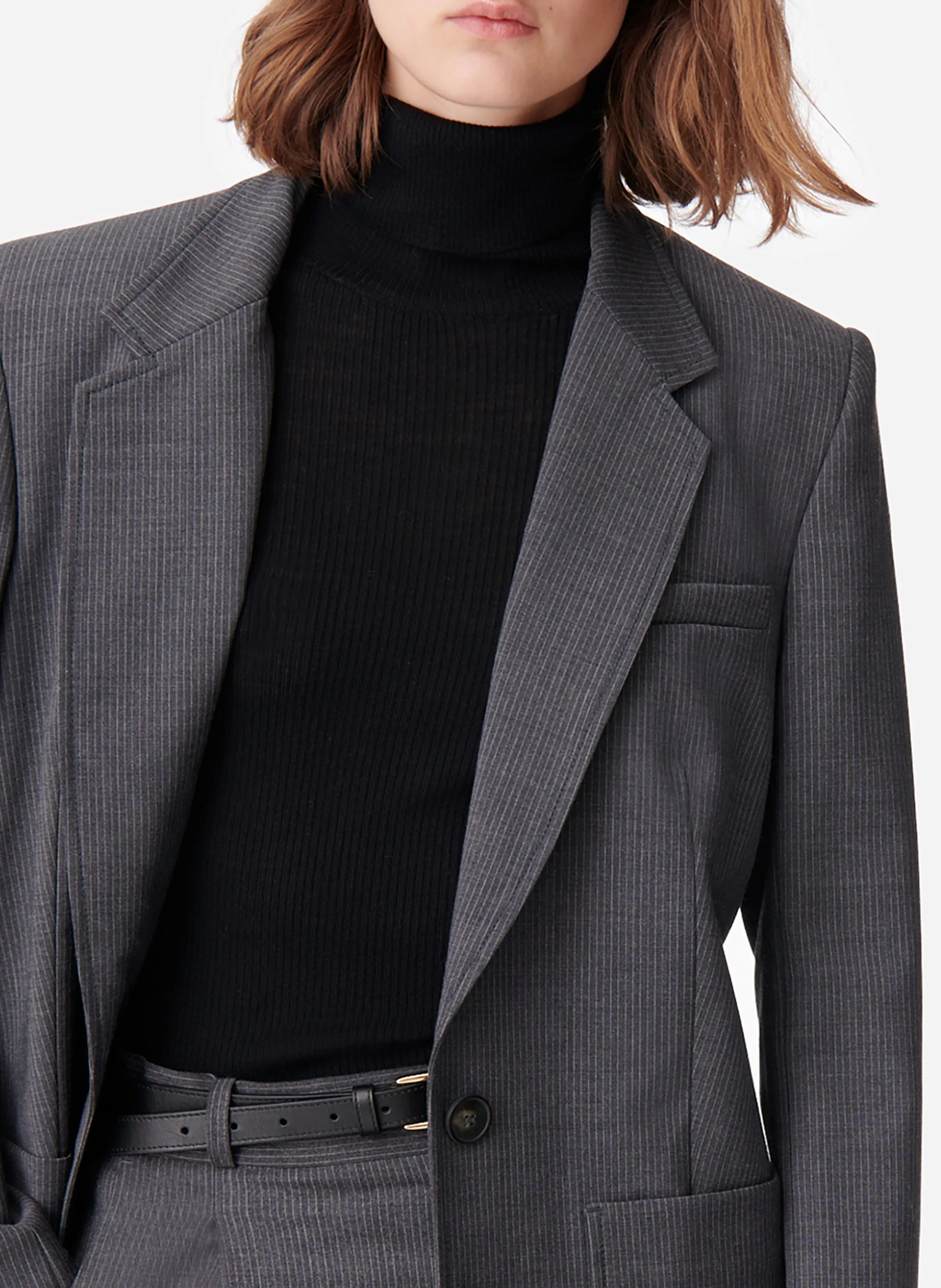 BRADLEY  CHAQUETA DE TRAJE ENTALLADA DE ALGODóN EN GRIS