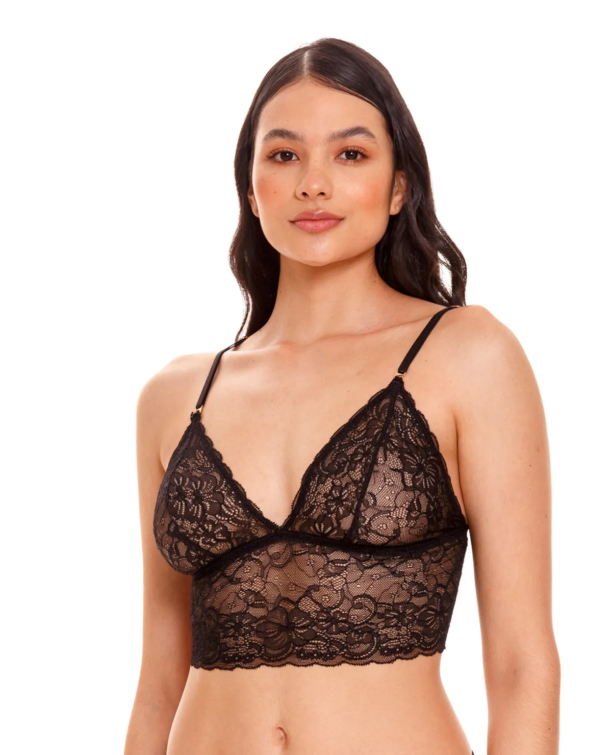 Bralette | Tipo crop top | Sin abrochadura | En encaje | Elástico interno_Ref: 48676