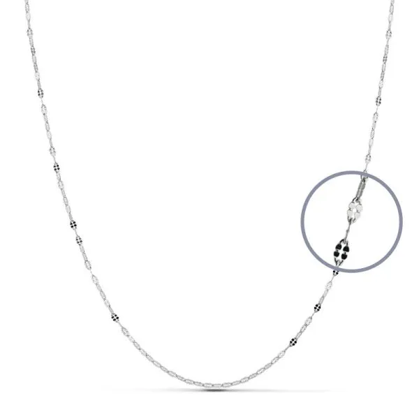 Cadena Oro Blanco 45 cm.