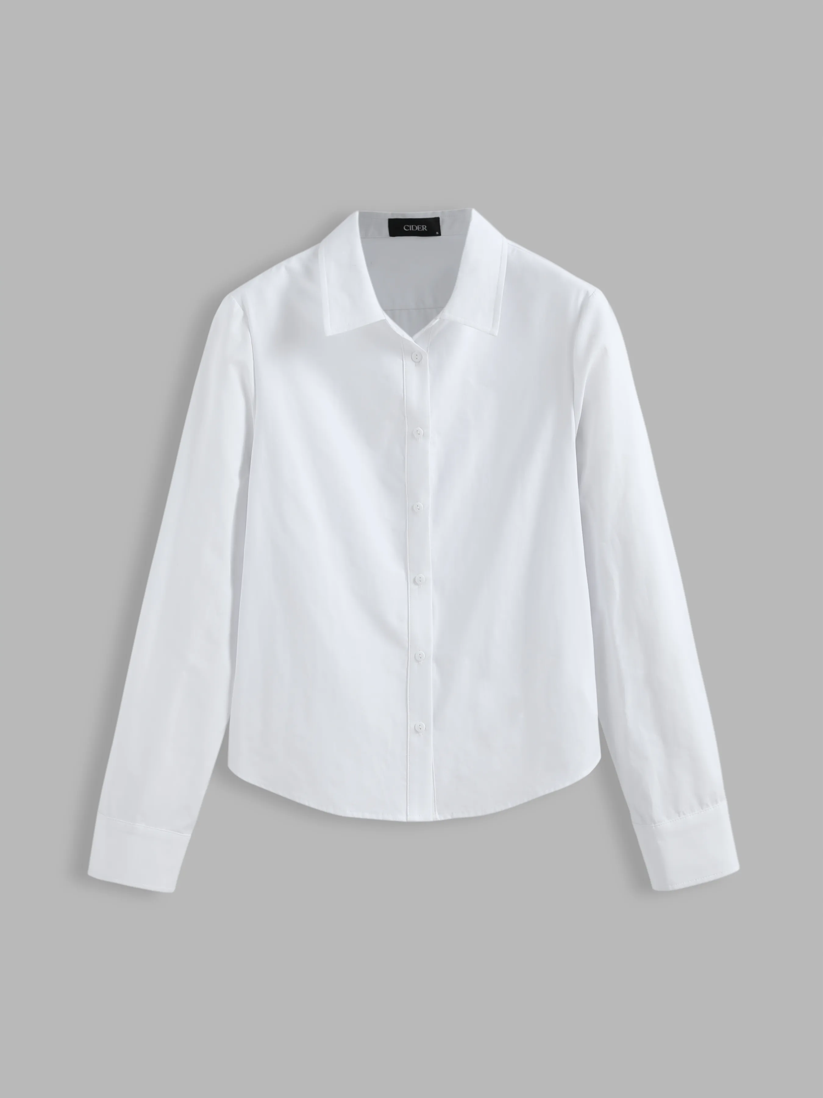  Camisa de Manga Larga con Botones en el Cuello
