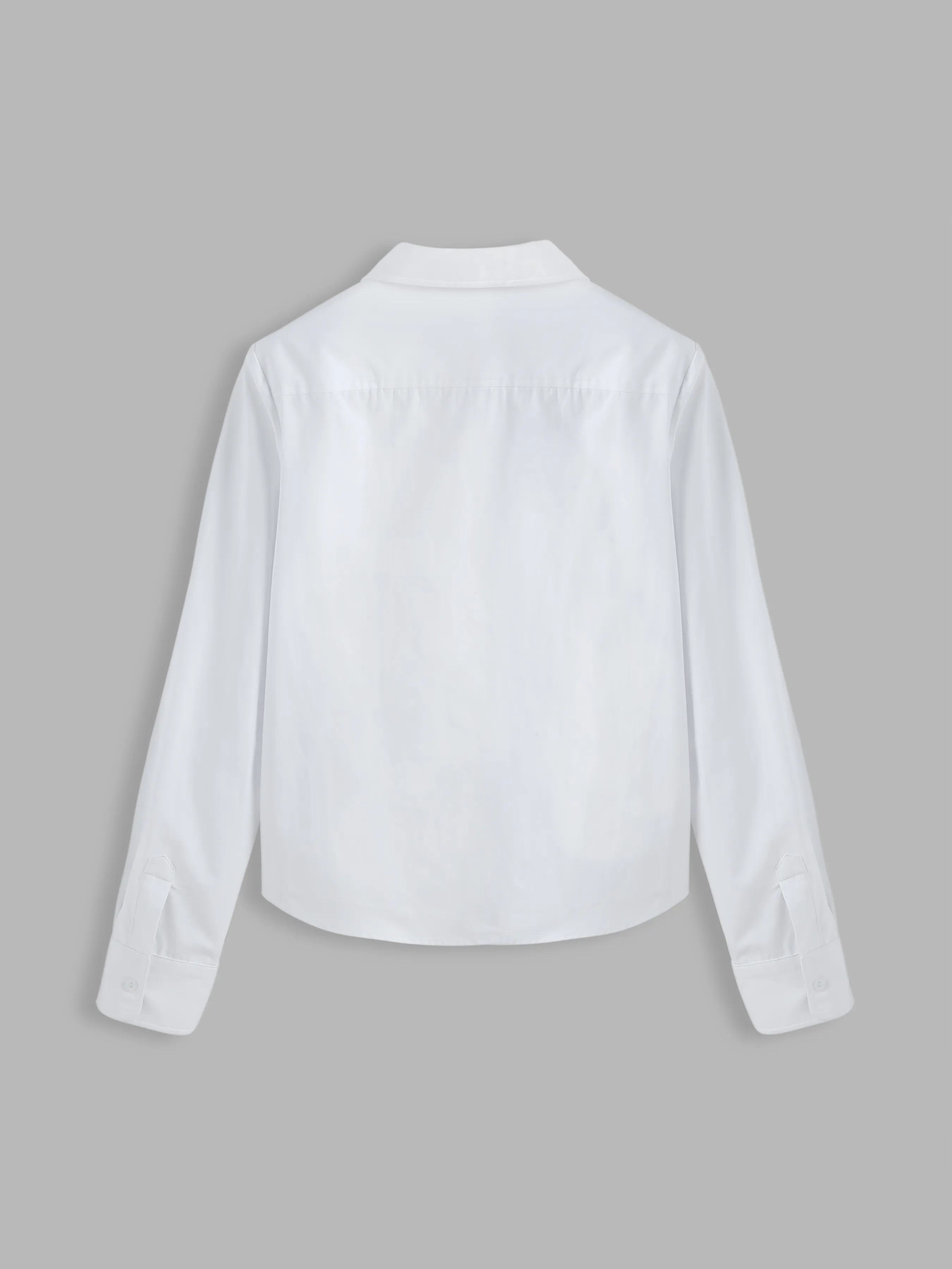  Camisa de Manga Larga con Botones en el Cuello