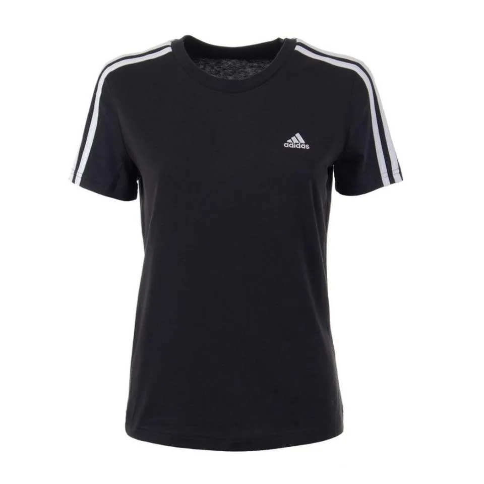 CAMISETA ADIDAS NEGRA W ES T CON RAYAS GL0784