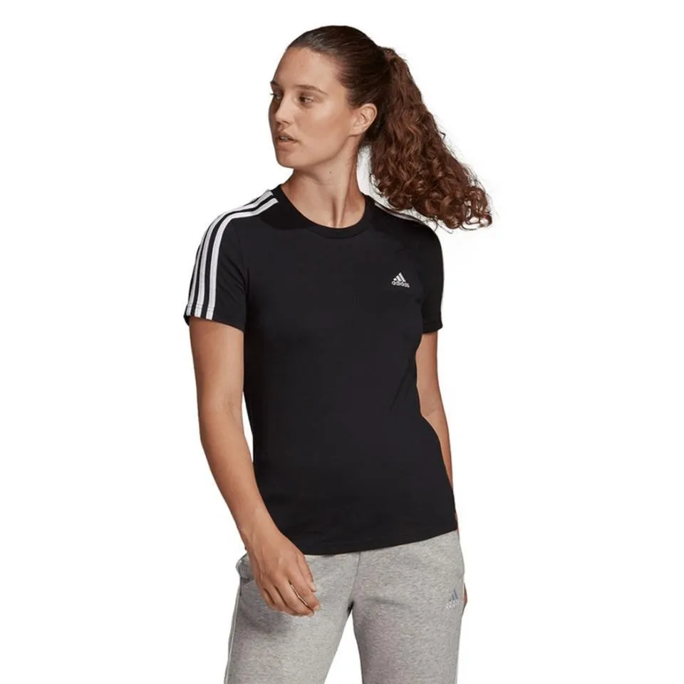 CAMISETA ADIDAS NEGRA W ES T CON RAYAS GL0784