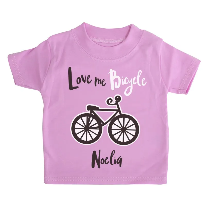 Camiseta Bebé Personalizada I love bicicleta
