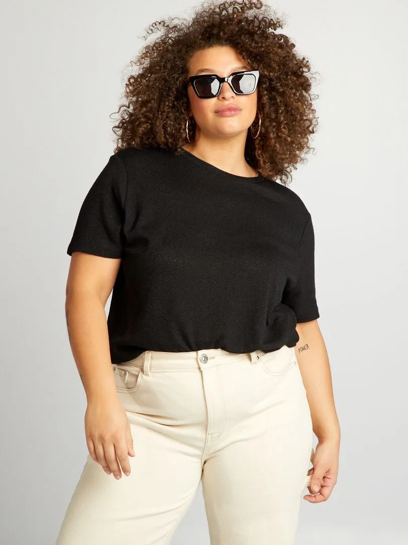 CAMISETA CLáSICA VAPOROSA  NEGRO