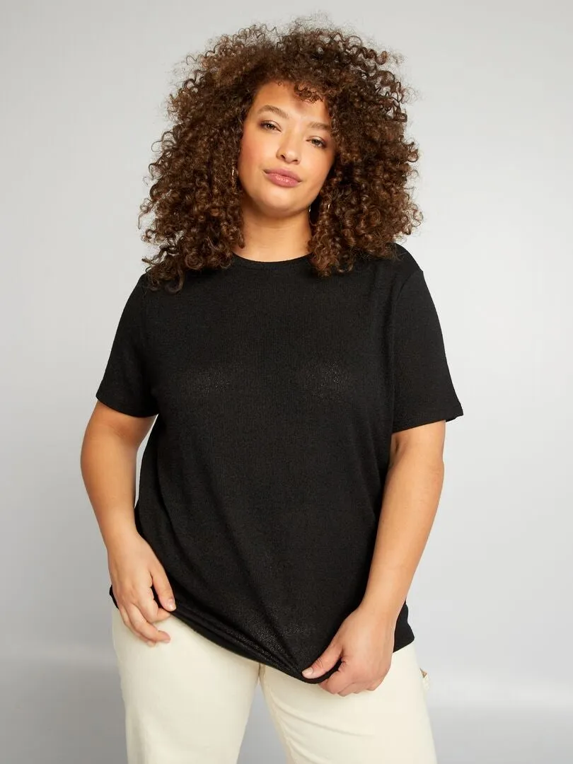 CAMISETA CLáSICA VAPOROSA  NEGRO