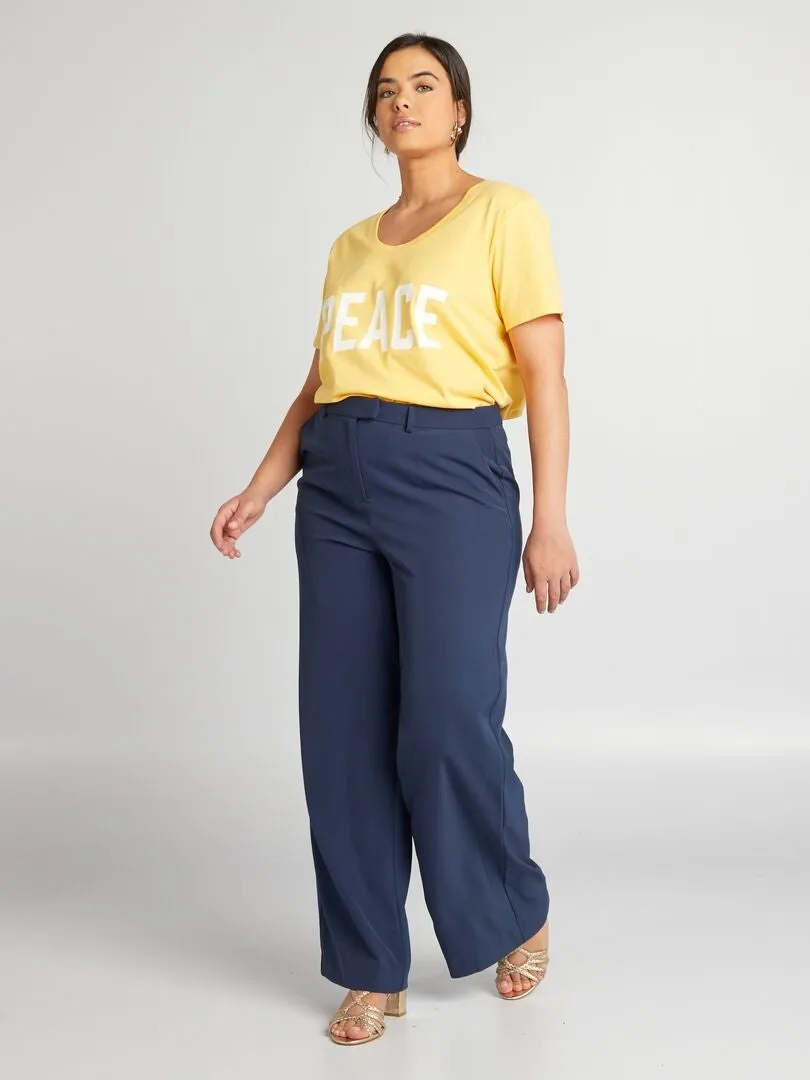 CAMISETA DE ALGODóN CON ESTAMPADO  AMARILLO