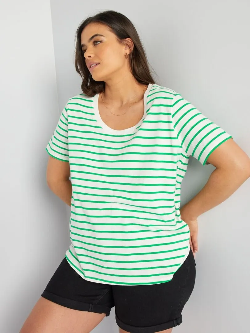 CAMISETA DE ALGODóN CON ESTAMPADO  VERDE