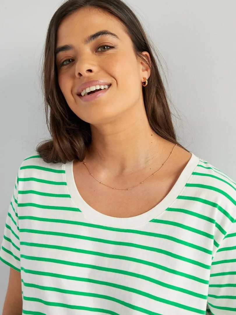 CAMISETA DE ALGODóN CON ESTAMPADO  VERDE