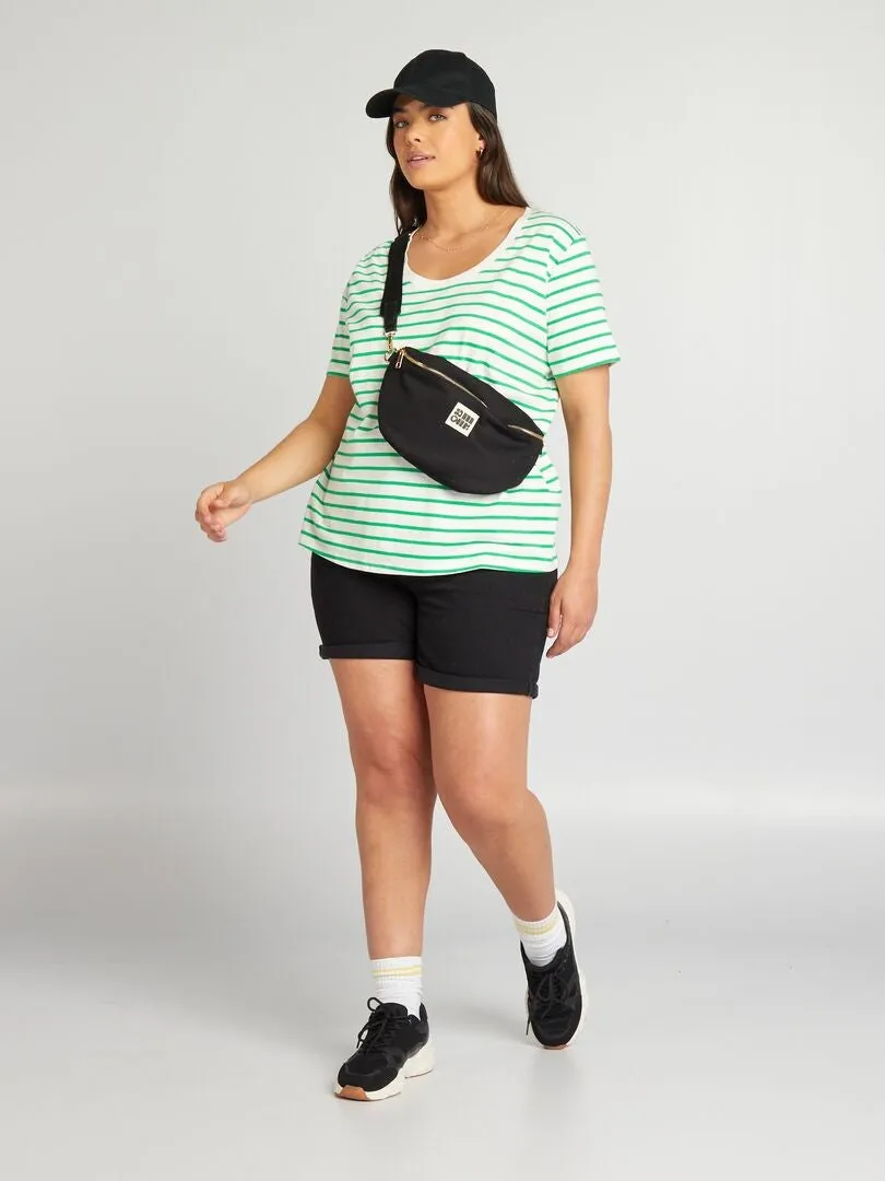 CAMISETA DE ALGODóN CON ESTAMPADO  VERDE