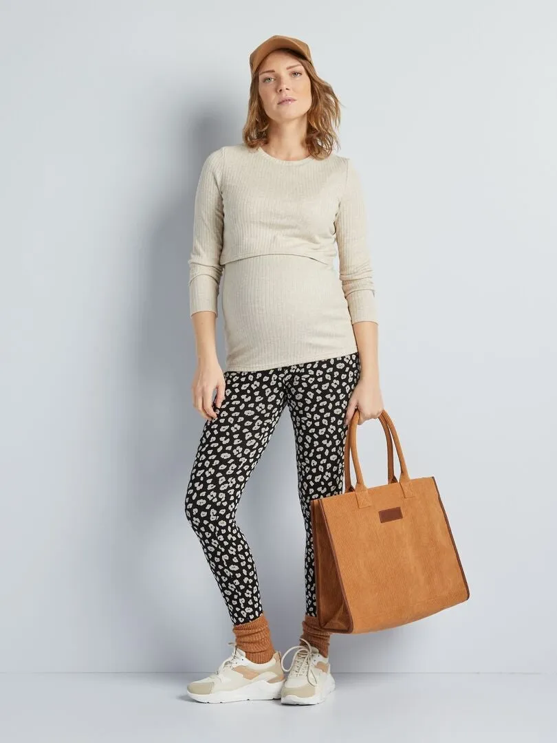 CAMISETA DE LACTANCIA DE CANALé  BEIGE