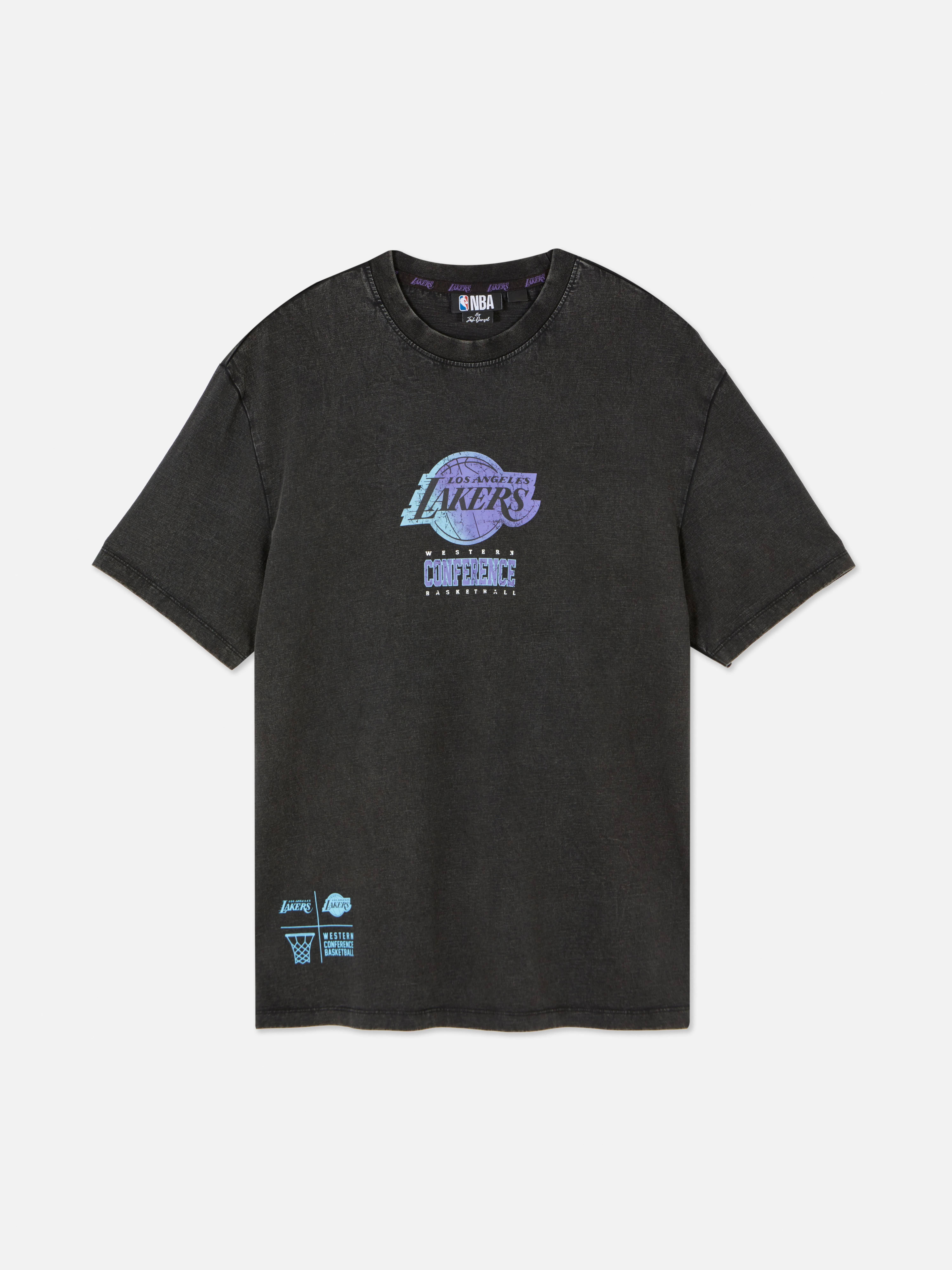 Camiseta de Los Lakers de la NBA con lavado al ácido