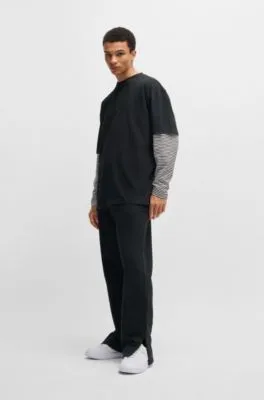 Camiseta de punto de algodón con logo