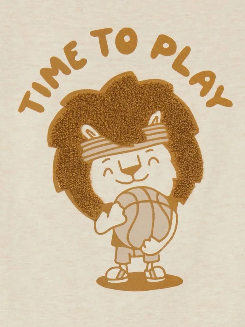 CAMISETA DE PUNTO DE MANGA LARGA  BEIGE