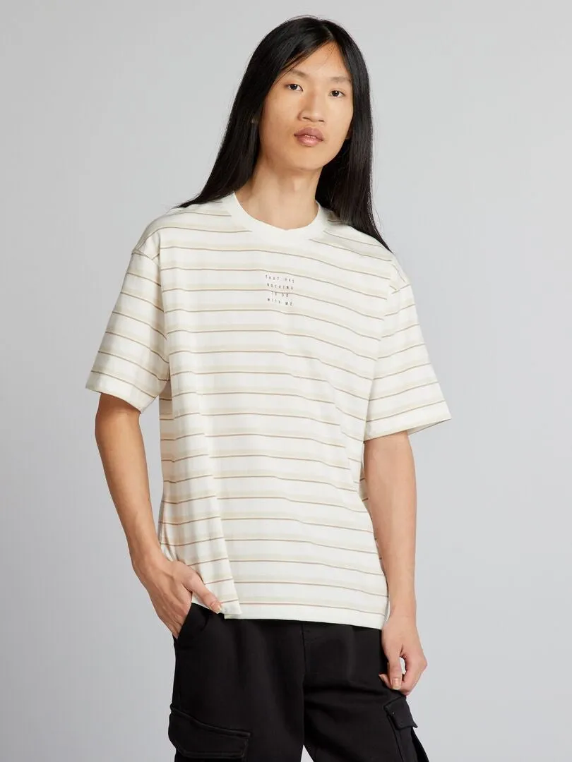 CAMISETA DE RAYAS  BLANCO