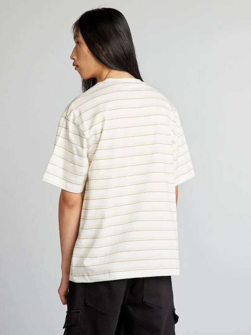 CAMISETA DE RAYAS  BLANCO
