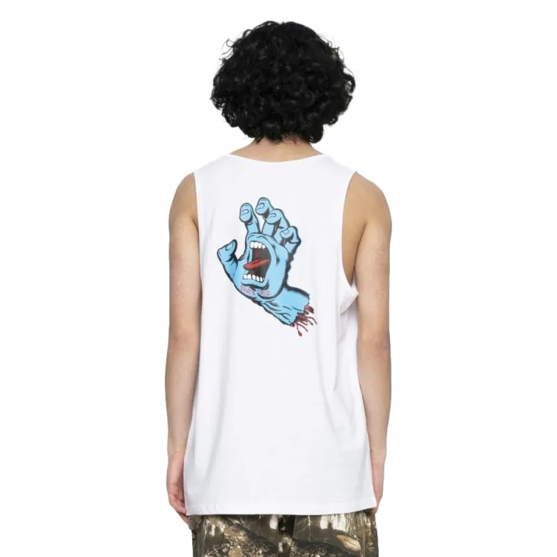 CAMISETA DE TIRANTES SANTA CRUZ  HOMBRE  SCREAMING HAND VEST (WHITE) REFSCA VST 0731 BLANCA