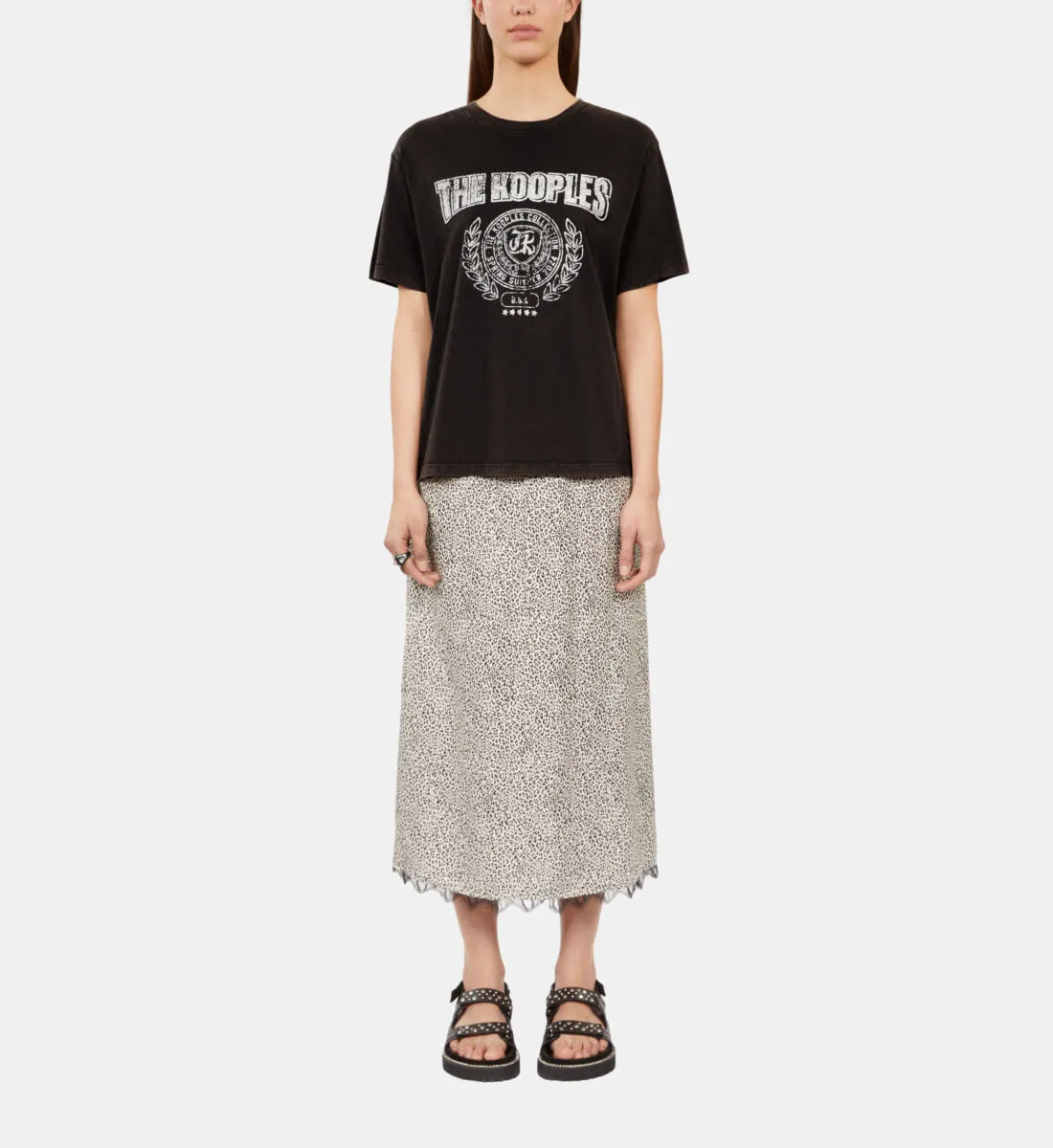 Camiseta gris carbono serigrafía Blason