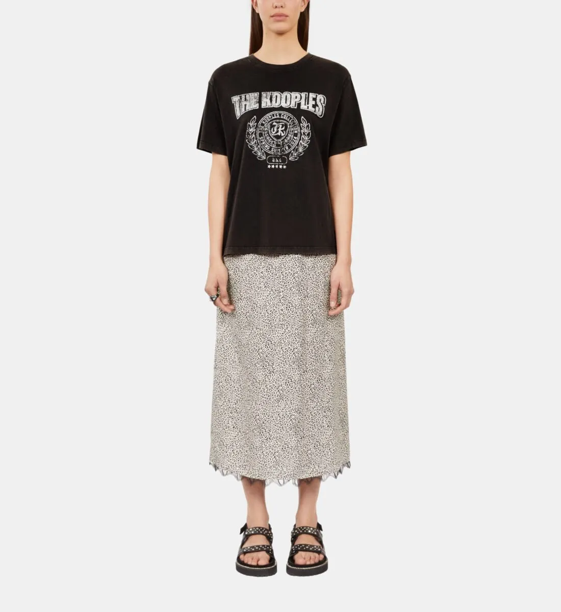 Camiseta gris carbono serigrafía Blason