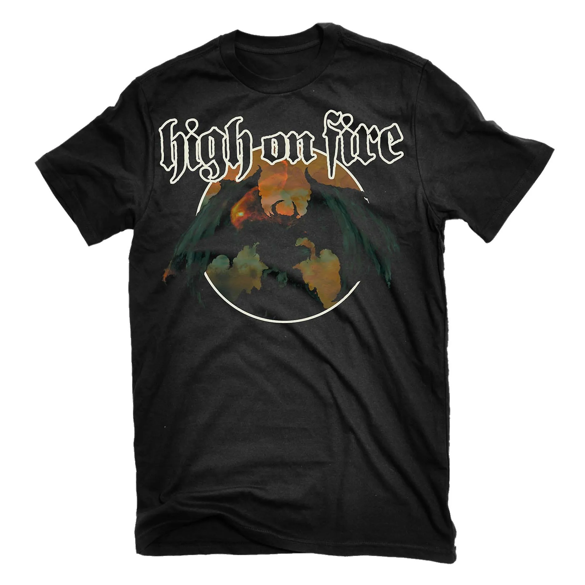Camiseta High on fire "benditas alas negras"