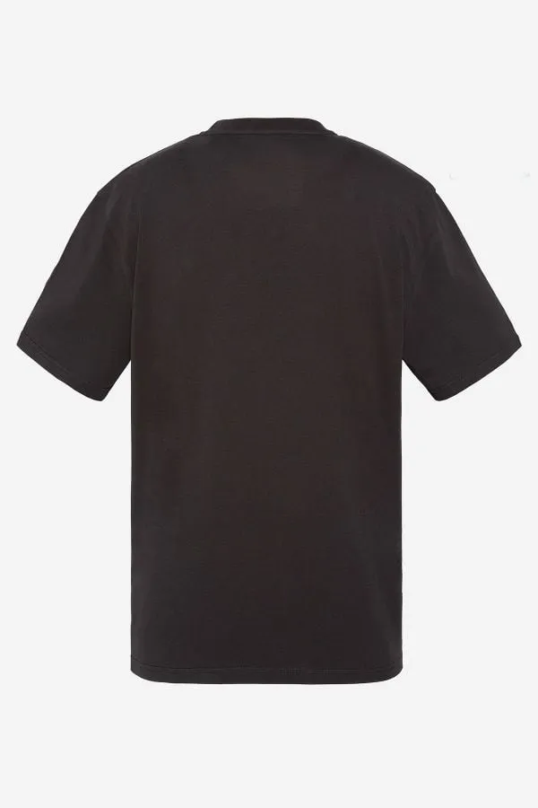 Camiseta Hombre Schott Tsbase01 Washed Black / Off White
