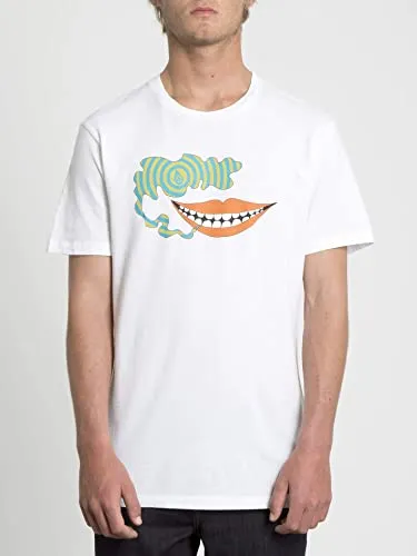 Camiseta Hombre VOLCOM manga corta SMIRAL LTW – WHITE Ref. A4331960 blanca labios sonrisa