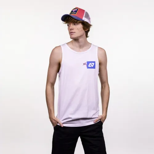 CAMISETA HYDROPONIC HOMBRE DIVERTIDA TIRANTES TANK TOP PINK HIDE WHITE REF. 2103402 BLANCA PANTERA ROSA