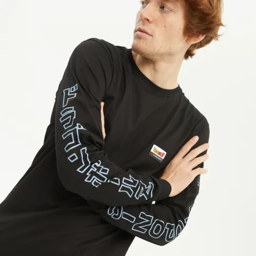 CAMISETA HYDROPONIC HOMBRE MANGA LARGA REFDB514 DBZ SAIYAN 3 LS BLACK NEGRA
