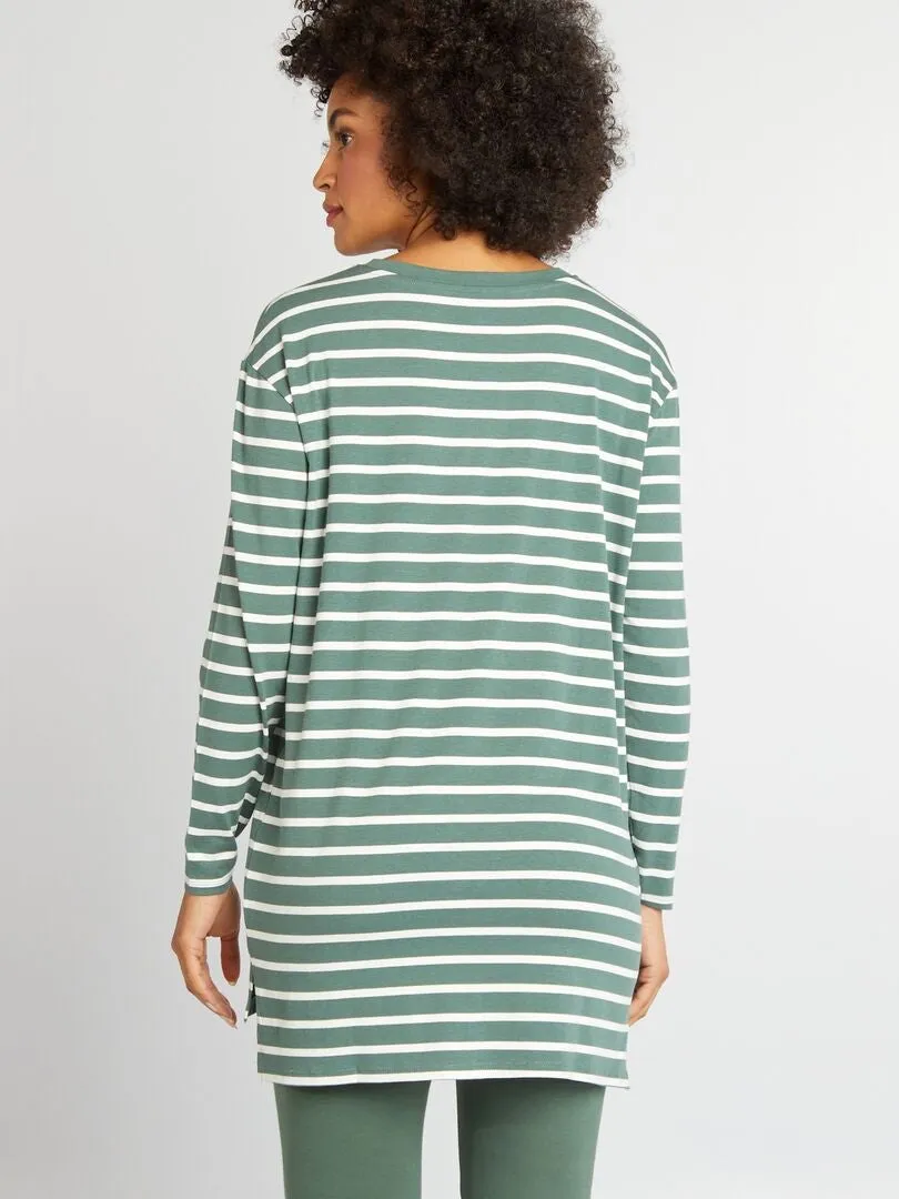 CAMISETA LARGA FLUIDA  KAKI