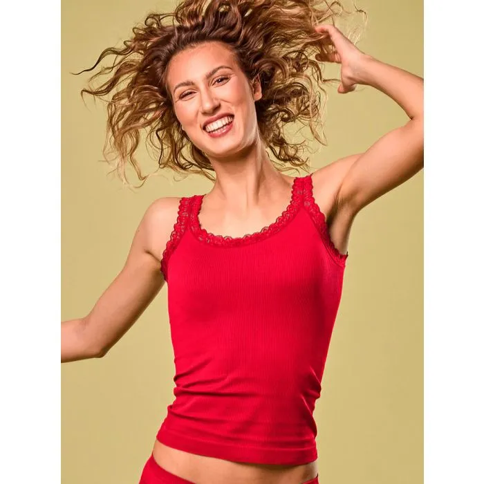 Camiseta mujer Focenza Caraco Pizzo 217 Rojo