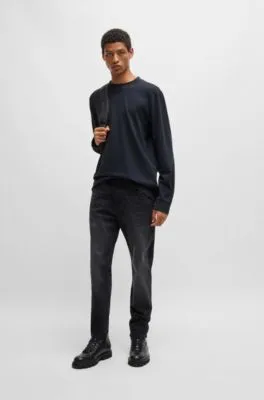 Camiseta relaxed fit de algodón aterciopelado con detalle de logo