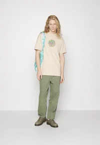 CAMISETA SANTA CRUZ SKATE UNISEX MANGA CORTA ASP FLORES DOT FRONT TSHIRT REF SCA TEE 10307 OATBEIGE