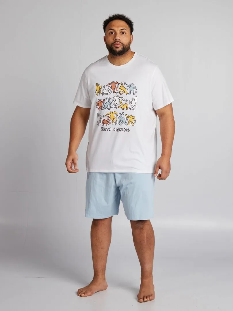CAMISETA 'KEITH HARING'  AZUL