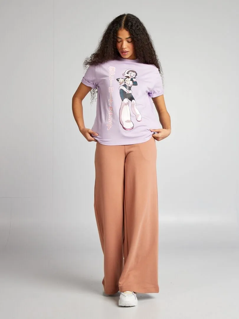 CAMISETA 'MY HERO ACADEMIA'  PURPURA