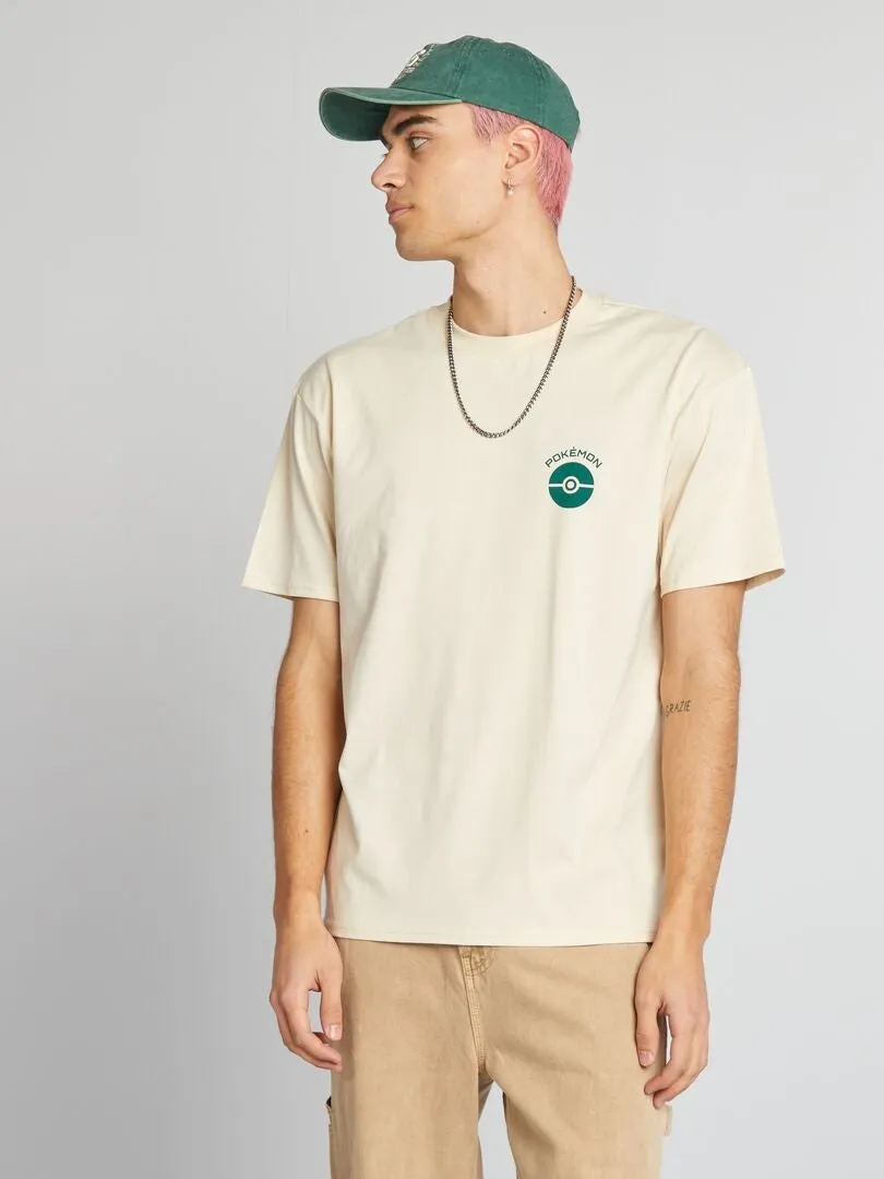CAMISETA 'POKéMON'  BEIGE