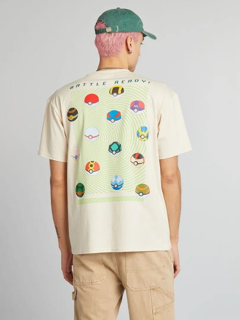 CAMISETA 'POKéMON'  BEIGE