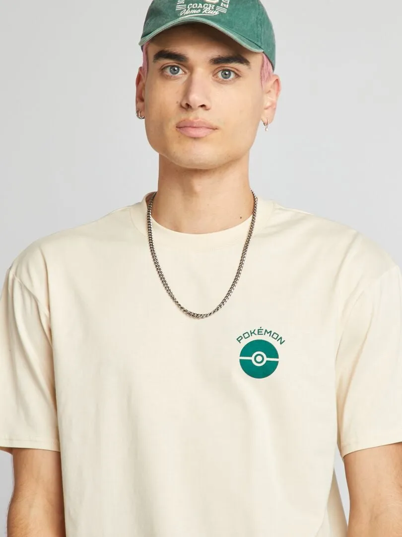 CAMISETA 'POKéMON'  BEIGE