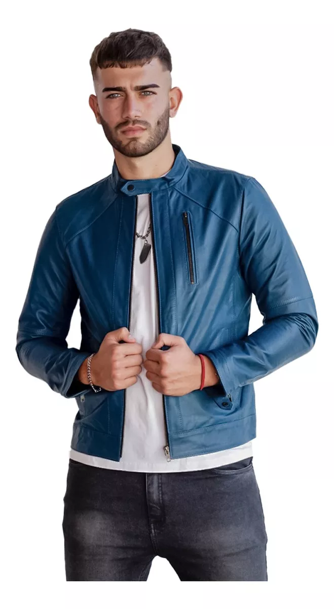 CAMPERA DE CUERO VACUNO 100% LEGITIMO DE HOMBRE  GABRI.B