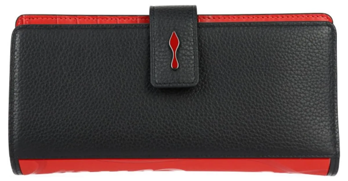 Cartera Larga PALOMA Christian Louboutin Negro Roja 