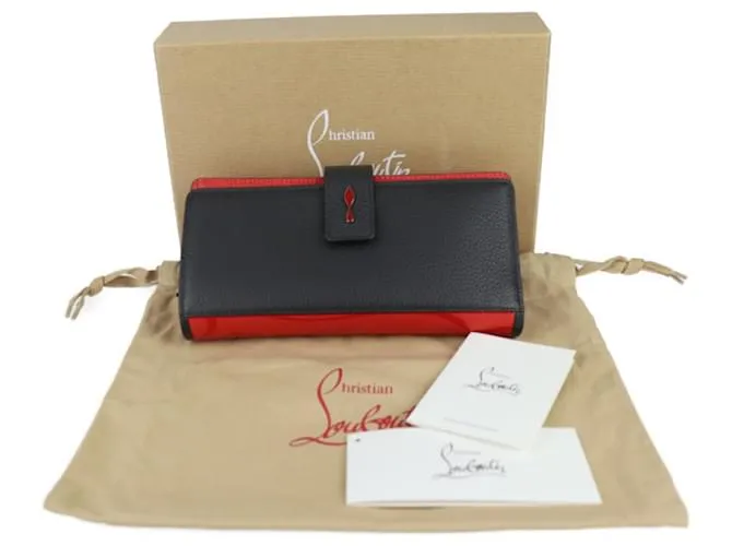 Cartera Larga PALOMA Christian Louboutin Negro Roja 