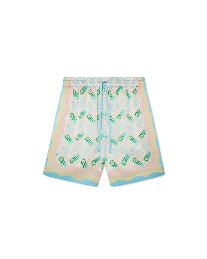 Casablanca Ping Pong Silk Shorts