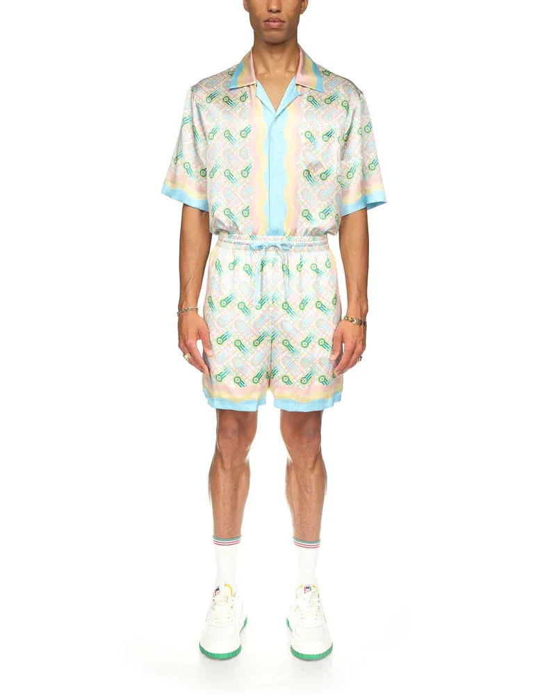 Casablanca Ping Pong Silk Shorts