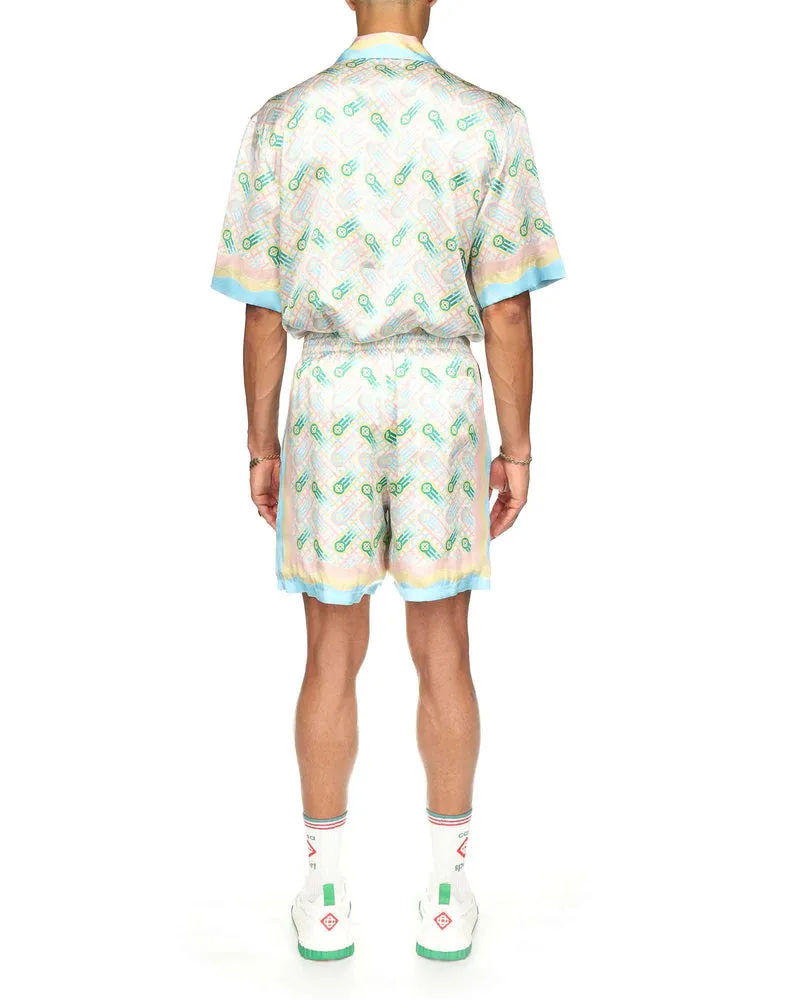 Casablanca Ping Pong Silk Shorts