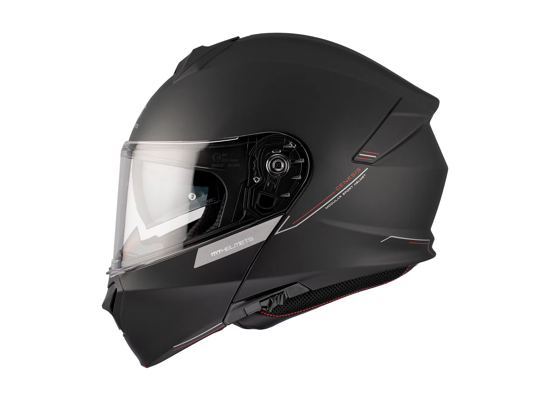 CASCO MT GENESIS  ABATIBLE NEGRO MATE