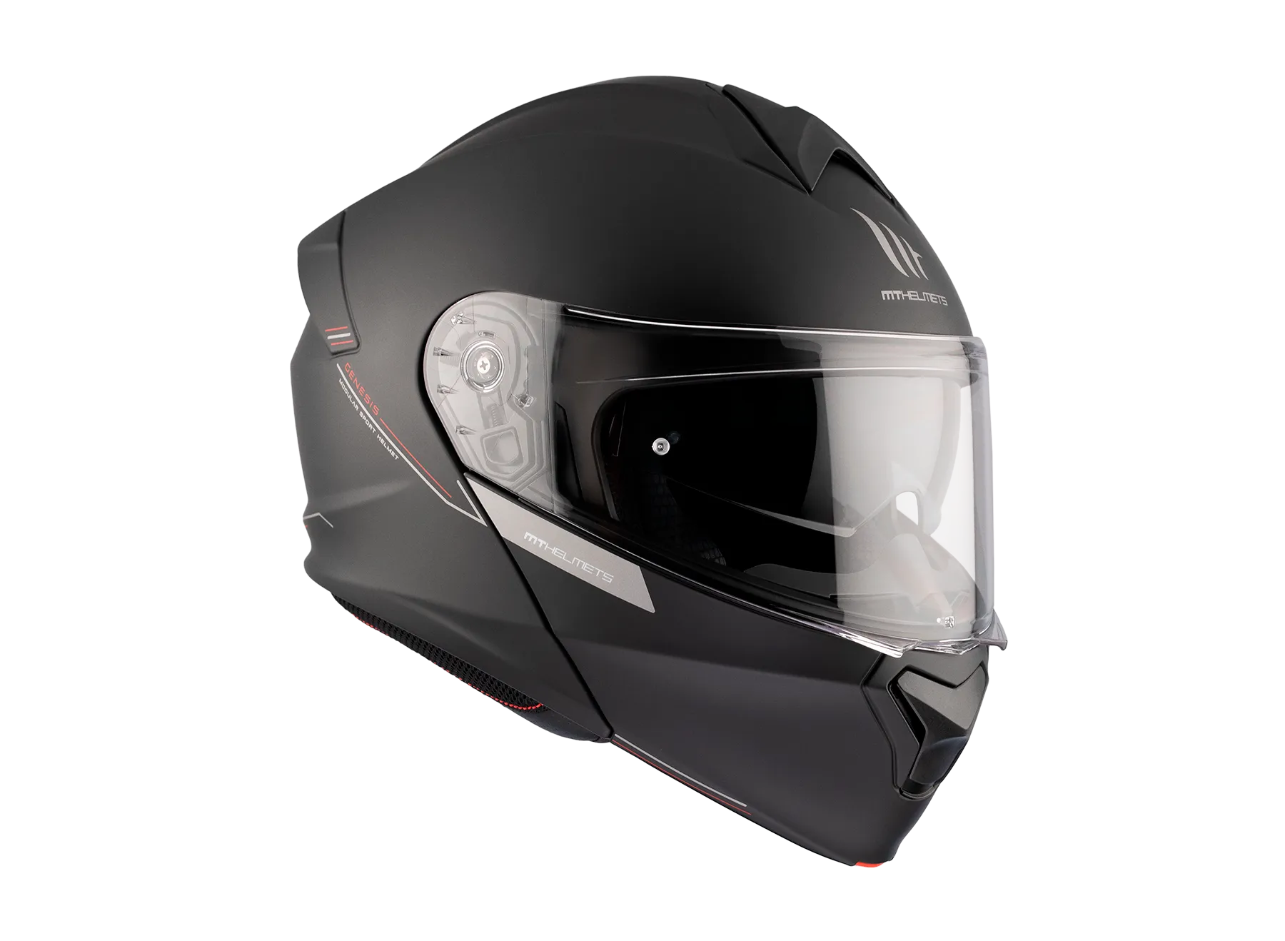 CASCO MT GENESIS  ABATIBLE NEGRO MATE