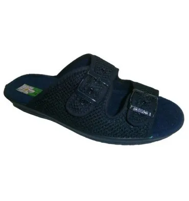 Chanclas rejilla hebillas para adaptarlas al pie Alberola en azul marino