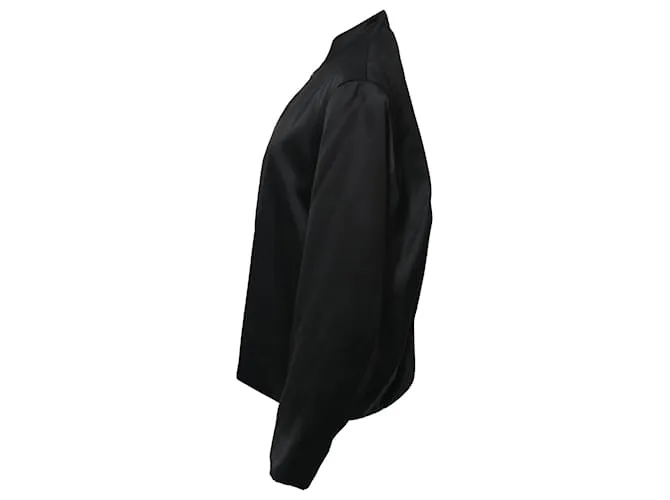 Chaqueta bomber con cremallera y mangas sueltas Totême en viscosa negra Negro 