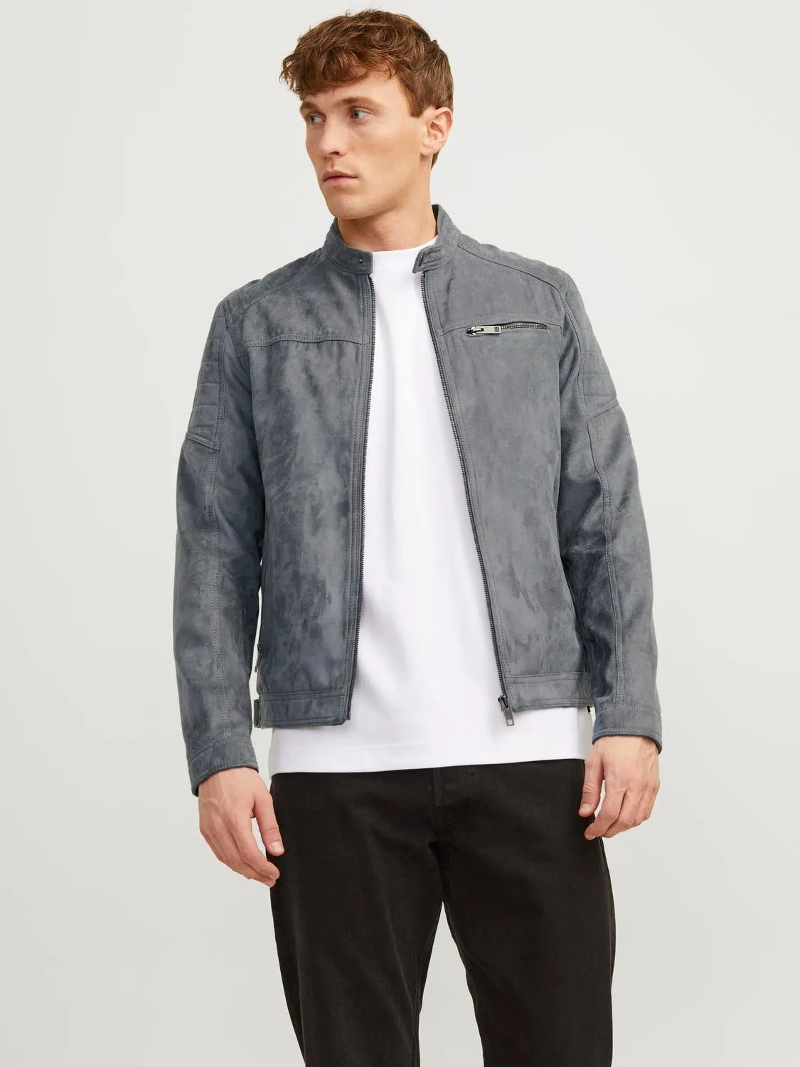 Chaqueta de antelina | Gris oscuro | Jack & Jones®