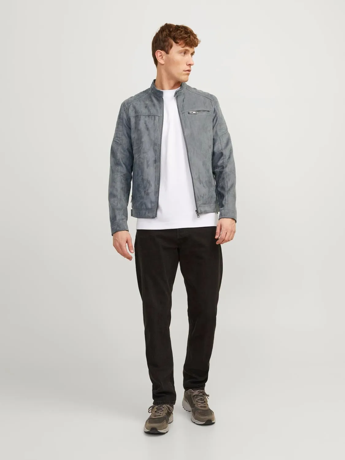 Chaqueta de antelina | Gris oscuro | Jack & Jones®